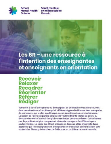 Les 6R – une ressource à l'intention des enseignantes et enseignants en orientation