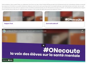 #ONecoute : la voix des élèves sur la santé mentale — Rapport final