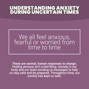 Understanding anxiety during uncertain times