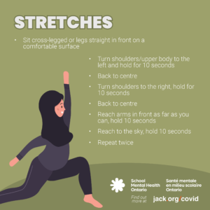 Graphic with an example of a simple stretch