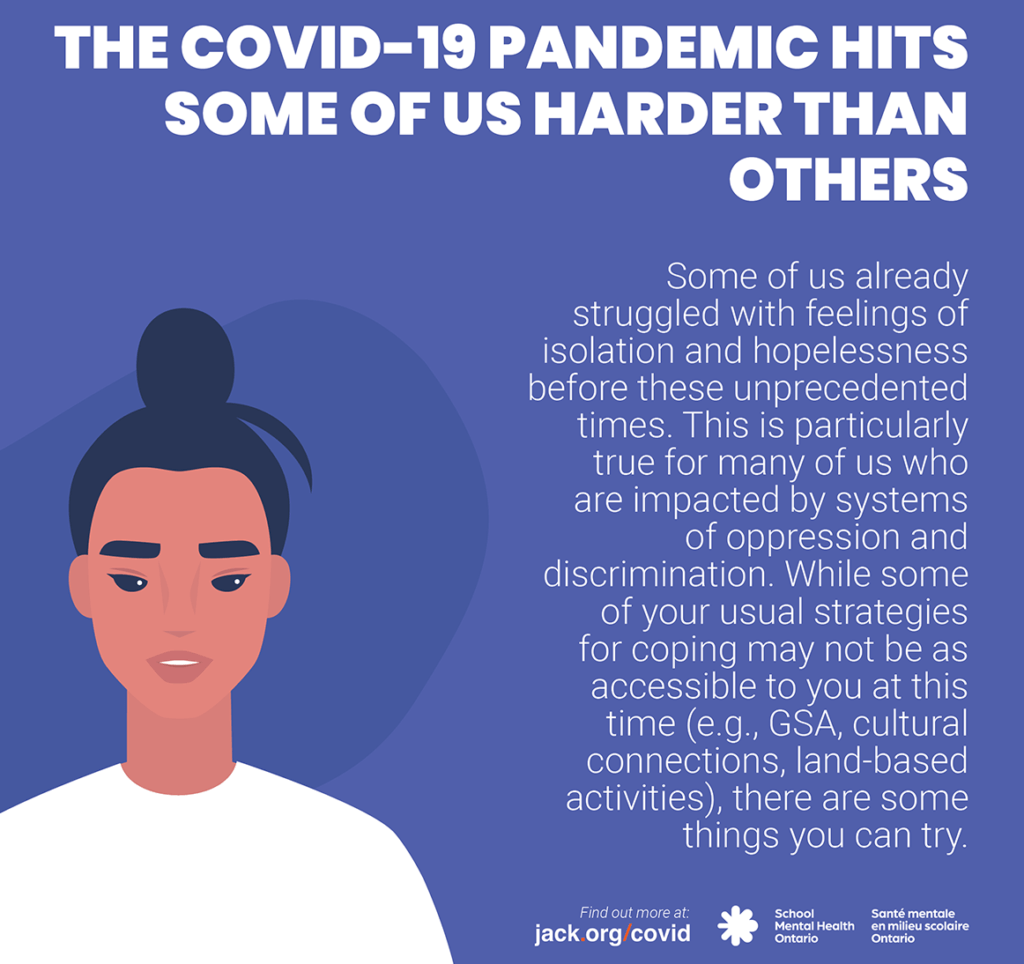 The Covid-19 Pandemic hits some of us harder than others. See full description below.