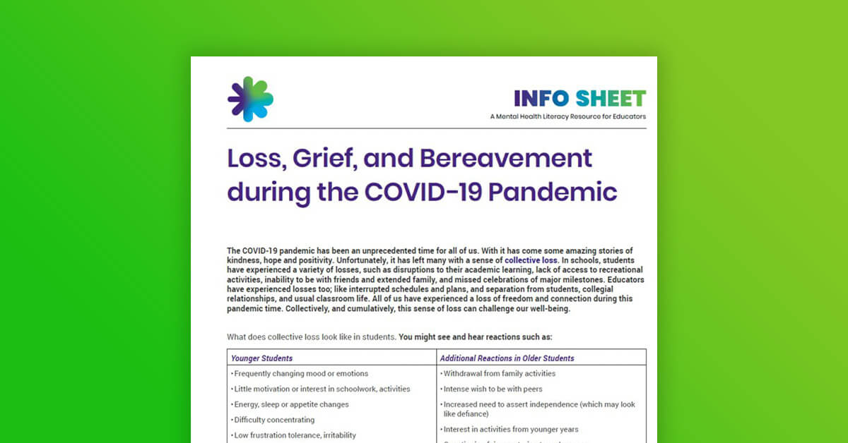 Loss, Grief And Bereavement During The COVID-19 Pandemic - School ...