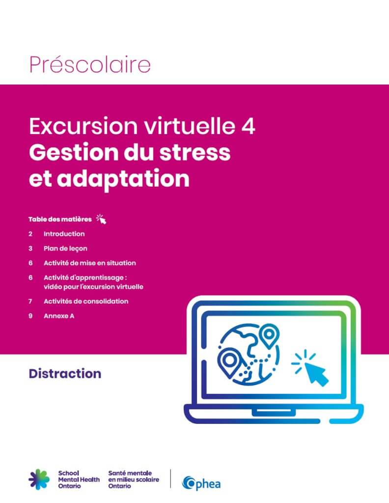 Préscolaire Excursion virtuelle 4 Gestion du stress et adaptation