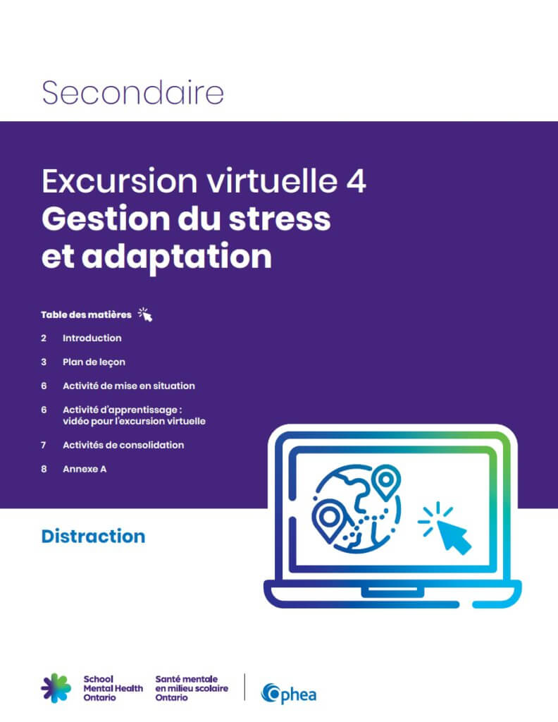 Secondaire Excursion virtuelle 4 Gestion du stress et adaptation