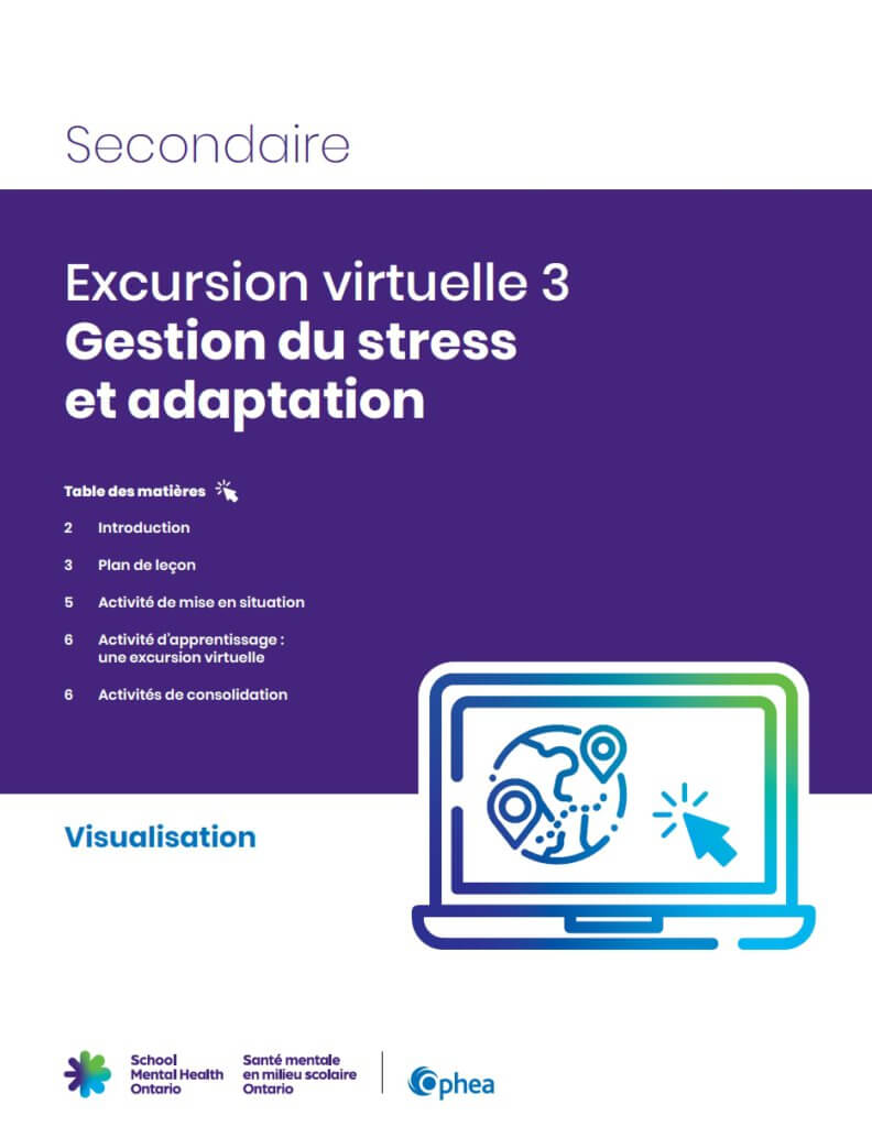 Secondaire Excursion virtuelle 3 Gestion du stress et adaptation