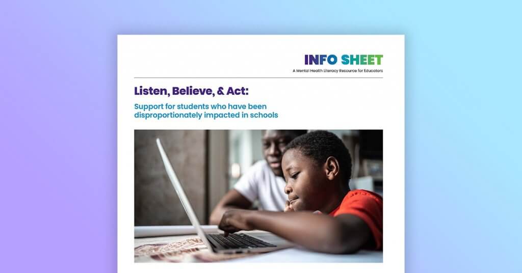 Listen, Believe & Act Support for students who have been disproportionately impacted
