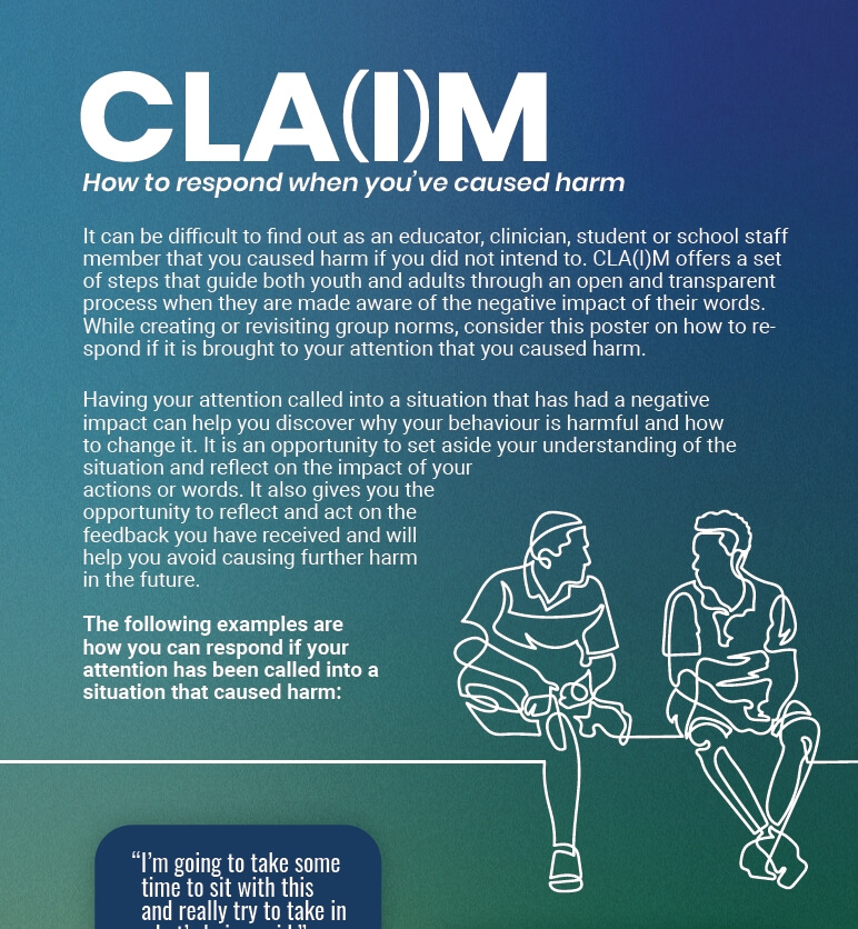 CLA(I)M: How to respond when you’ve caused harm - Poster