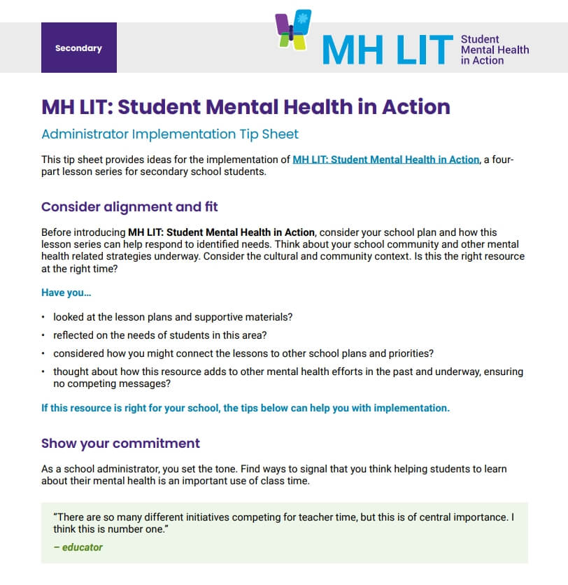 MH LIT: Student Mental Health in Action