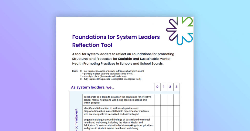 Foundations for System Leaders Reflection Tool