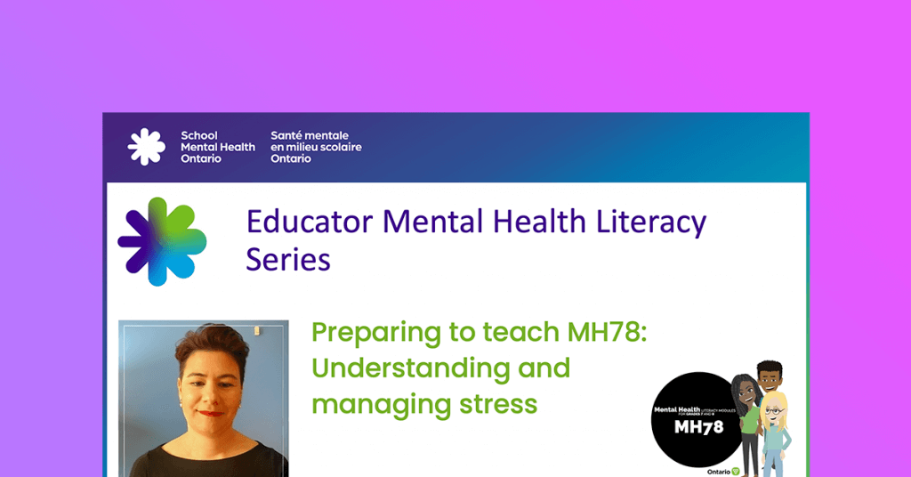 Cover of Preparing to teach MH78 Understanding and managing stress