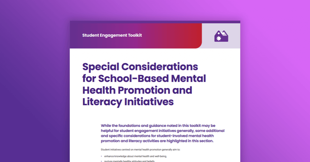 Special Considerations for School-Based Mental Health Promotion and Literacy Initiatives
