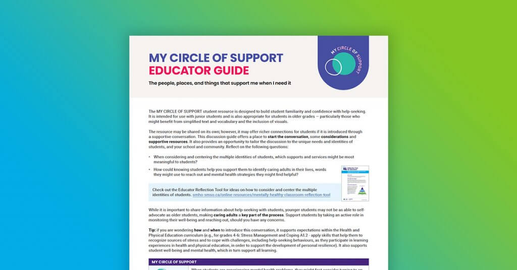 Educator Guide: My Circle of Support - junior