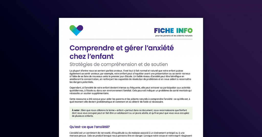 Comprendre et gérer l’anxiété chez l’enfant : Stratégies de compréhension et de soutien