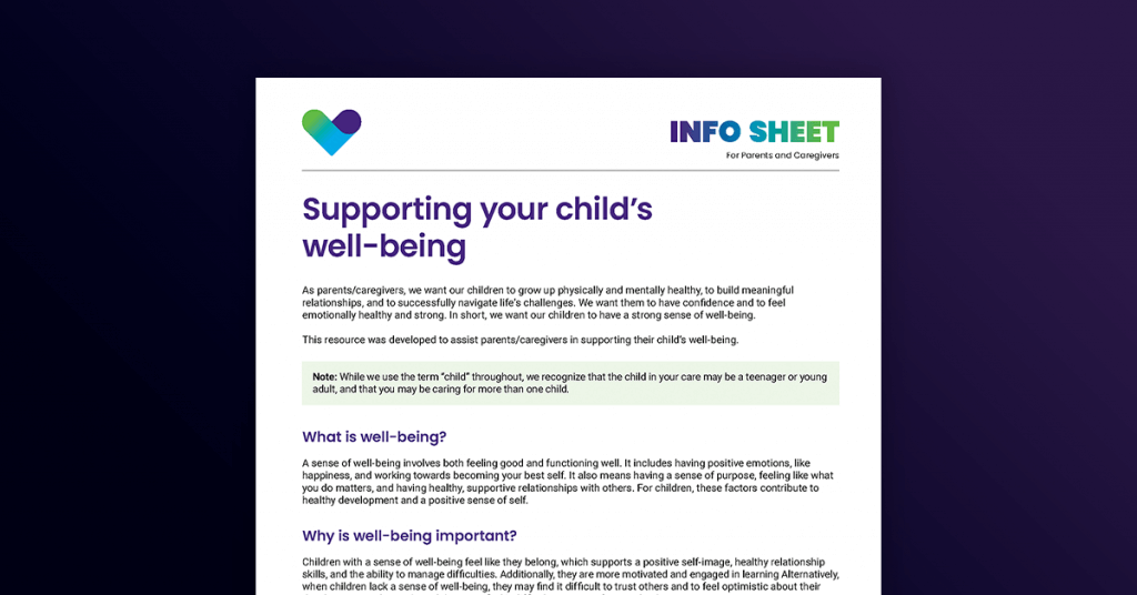 Supporting your child’s well-being