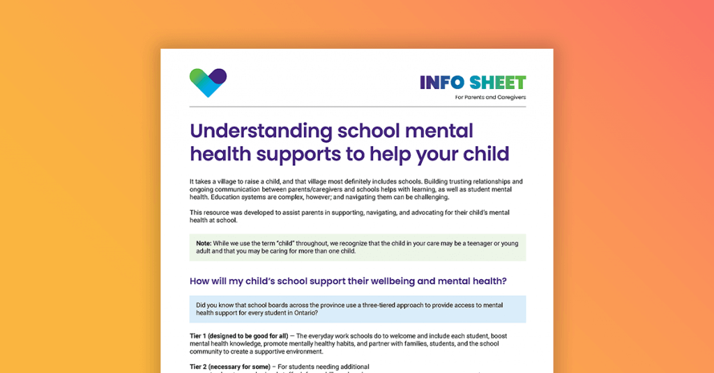 Understanding school mental health supports to help your child