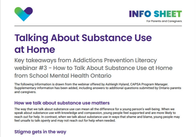 Talking About Substance Use at Home