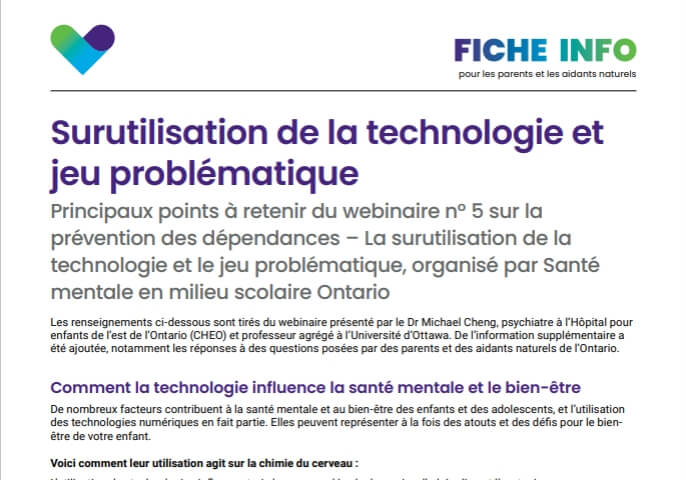 Surutilisation de la technologie et jeu problématique