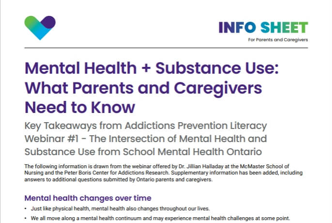 Mental Health + Substance Use: What Parents and Caregivers Need to Know