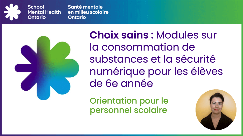 Orientation pour le personnel scolaire – diaporama du webinaire enregistré