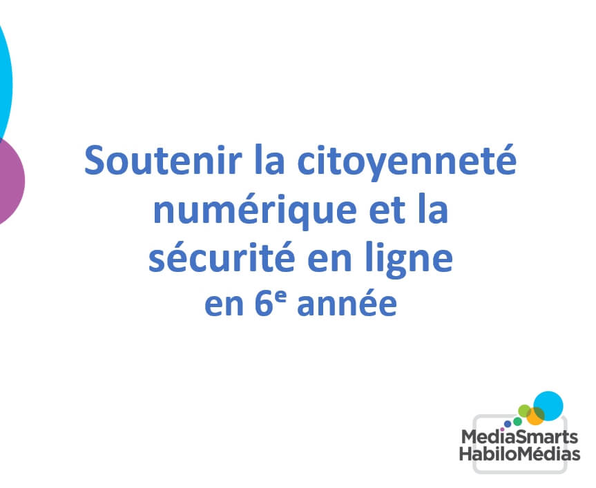 Enseigner la citoyenneté numérique en 6e année