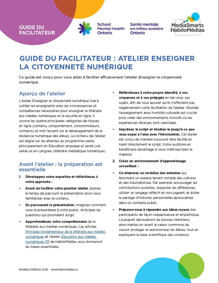 Guide de l'animateur