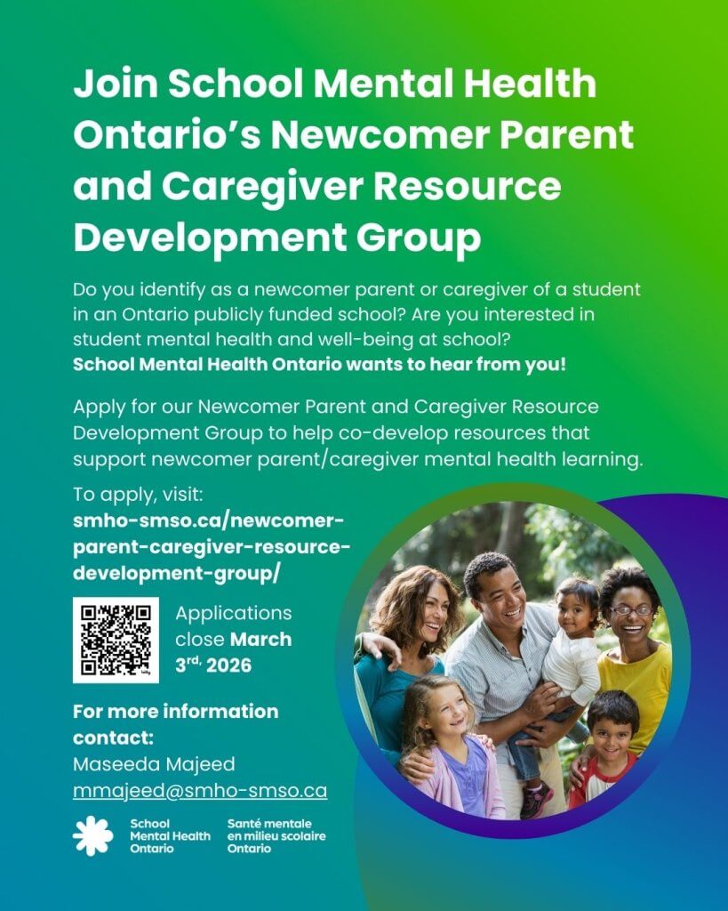 Newcomer Parent and Caregiver Resource Development Group poster