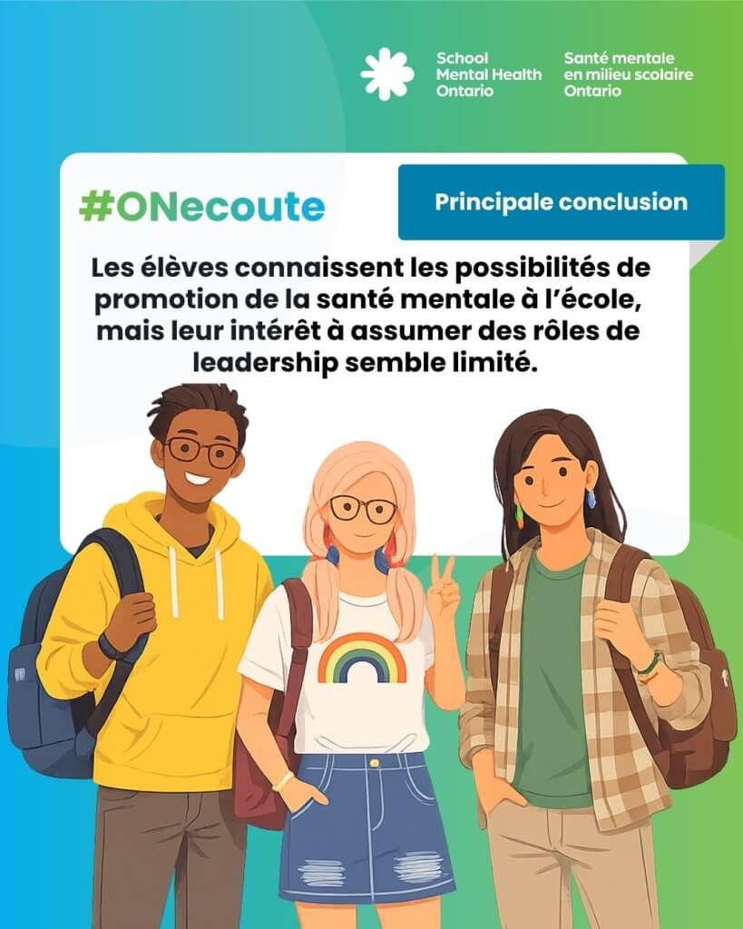 Les élèves souhaitent que leurs parents ou aidants naturels soient outillés pour soutenir leur santé mentale.