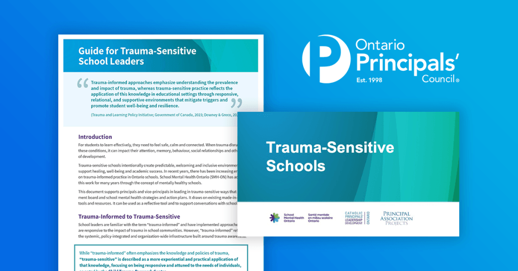 Guide and slide deck: Trauma-sensitive practice for school leaders - resources from OPC